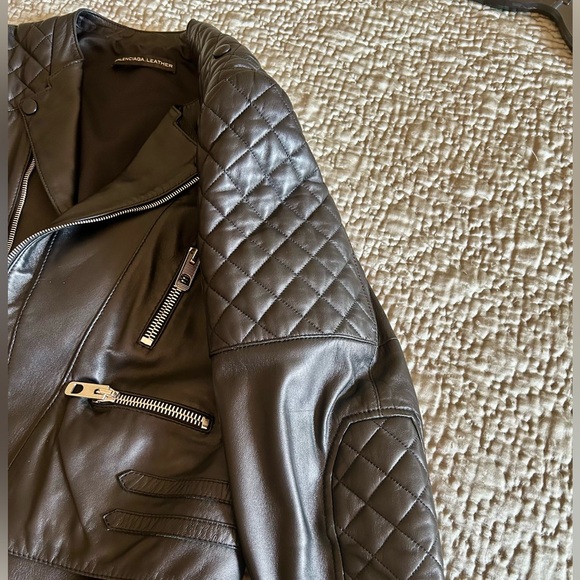 Balenciaga Black Quilted Leather Jacket - Picture 7 of 10